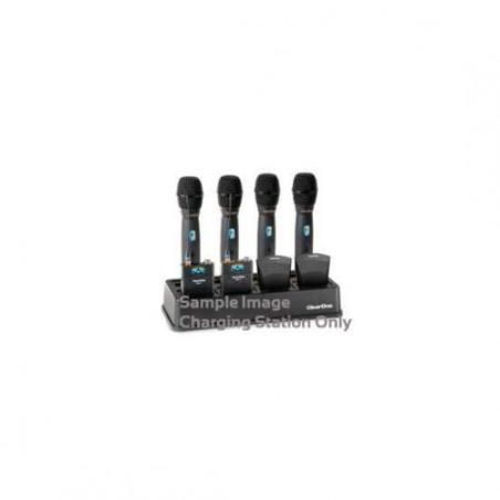 Clearone 4-bay docking (charging) station for recharging transmitters (910-6000-400)