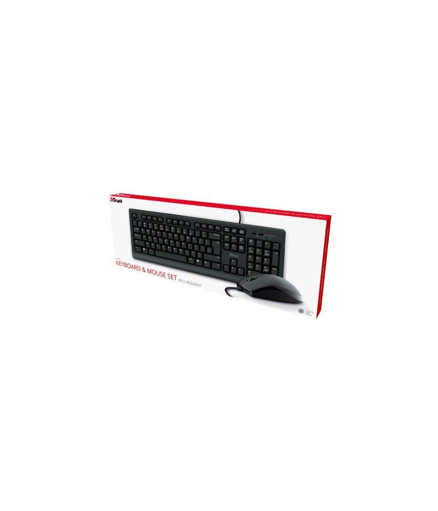 Trust primo teclado usb qwerty español negro