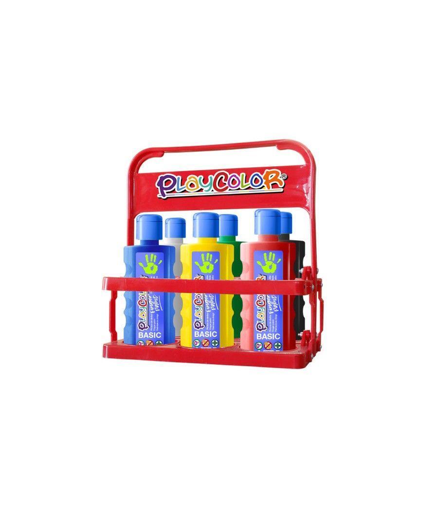 Finger paint basic para 6 botellas 500ml. basket 6 colores playcolor 17791