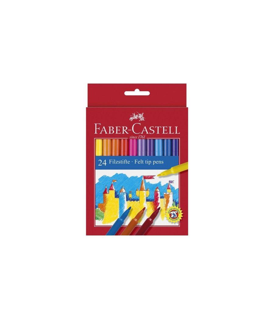 Estuche cartón 24 rotuladores escolares faber castell 554224