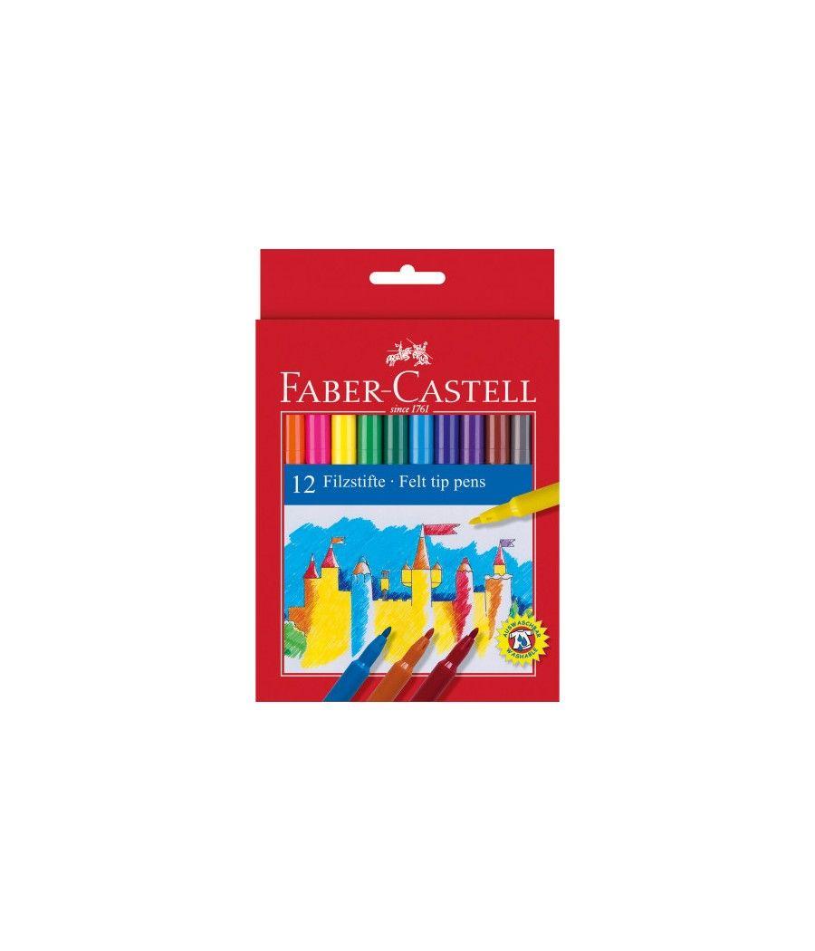 Estuche cartón 12 rotuladores escolares faber castell 554212