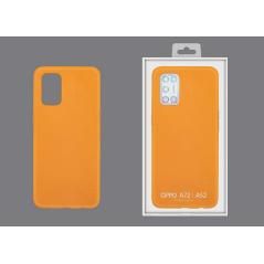 Oppo liquid silicon case a52/a72 naranja