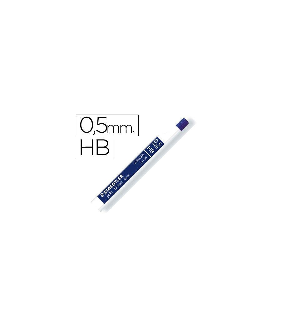 Minas staedtler grafito 0,5 mm hb polo 257 tubo con 12 minas pack 12 unidades