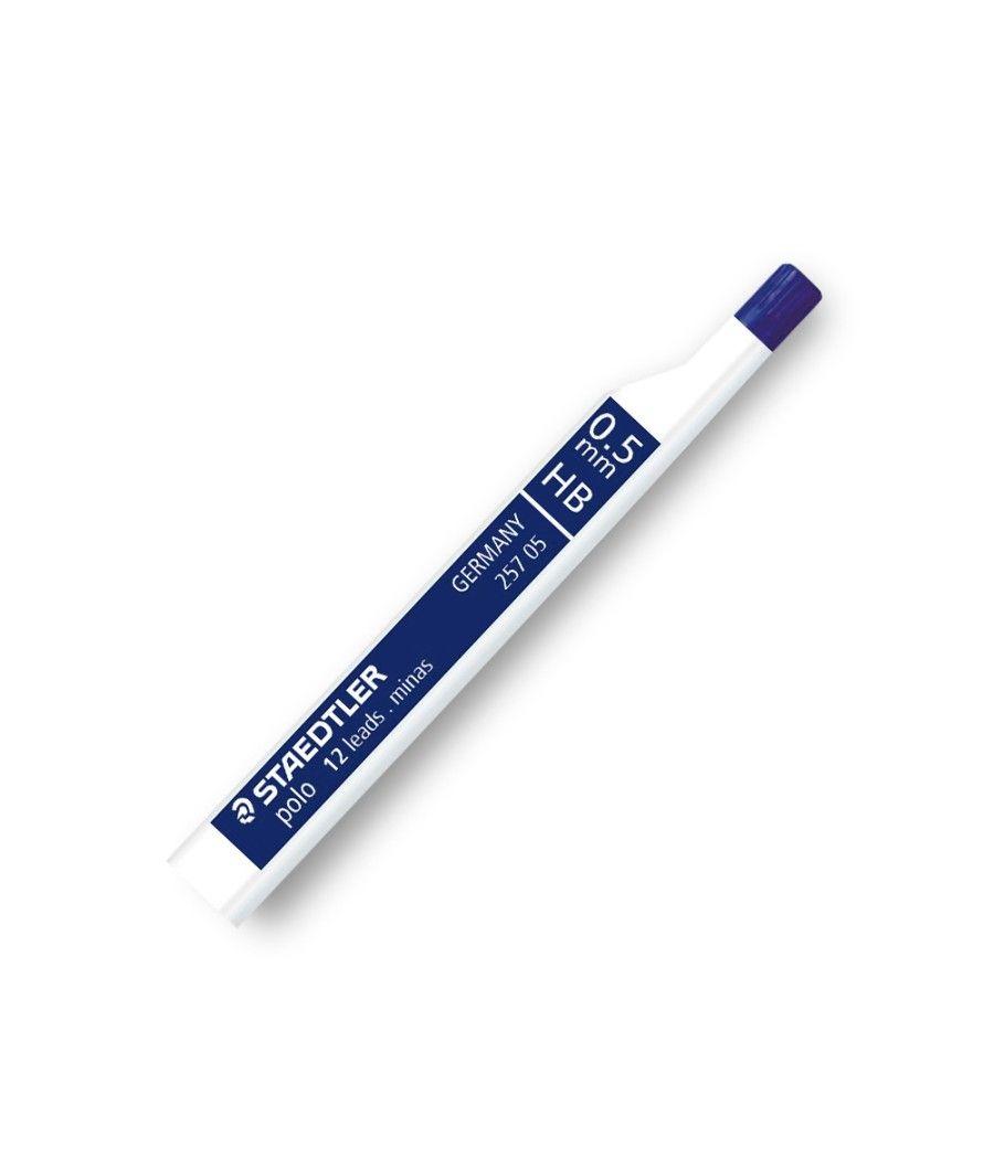 Minas staedtler grafito 0,5 mm hb polo 257 tubo con 12 minas pack 12 unidades