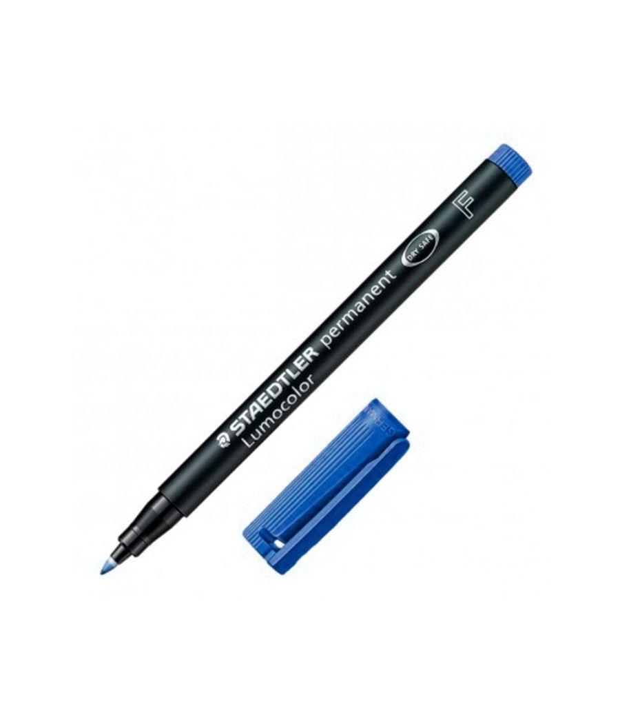 Rotulador staedtler lumocolor retroproyeccion punta de fibrapermanente 318-3 azul punta fina redonda 0.6 mm pack 10 unidades