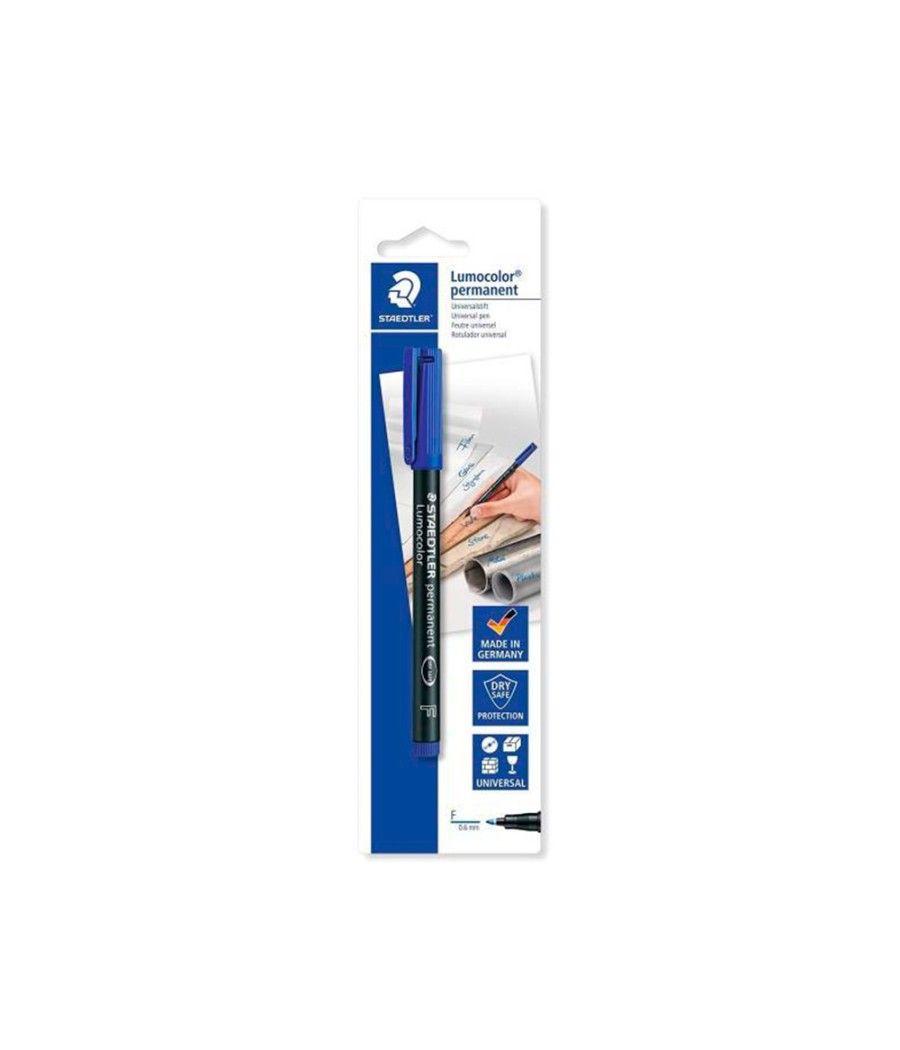 Rotulador staedtler lumocolor retroproyeccion punta de fibrapermanente 318-3 azul punta fina redonda 0.6 mm pack 10 unidades