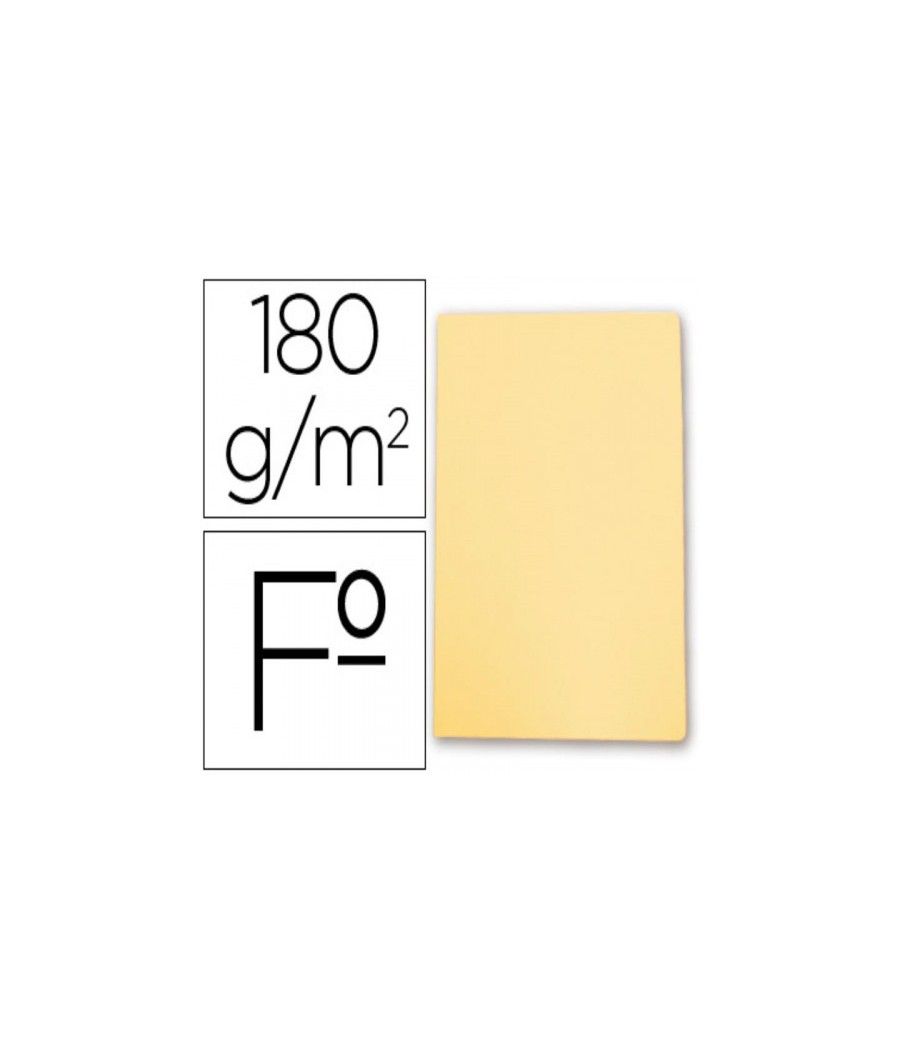 Subcarpeta simples pastel 180 grs folio color amarillo gio 400040605 pack 50 unidades