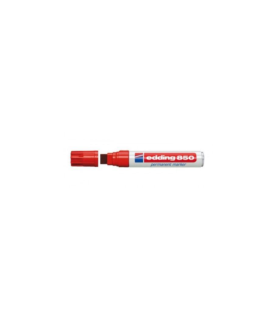 Marcador permanente punta biselada 5-16mm 850 rojo edding 850-02 pack 5 unidades