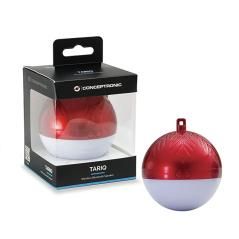 Altavoz bluetooth conceptronic tariq bola de navidad con luz led tws color rojo