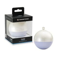 Altavoz bluetooth conceptronic tariq bola de navidad con luz led tws color blanco