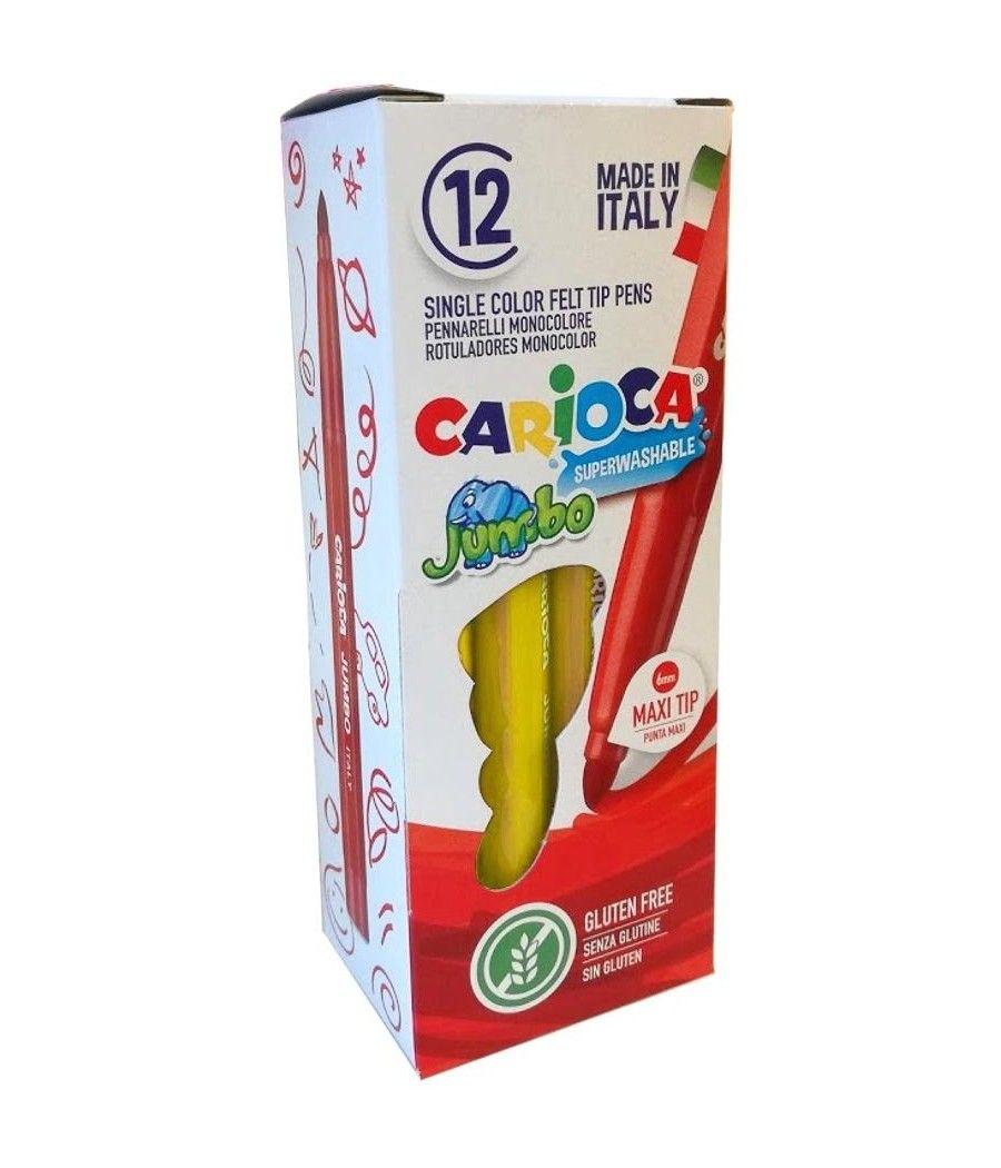 Carioca rotulador jumbo punta maxi amarillo - caja de 12