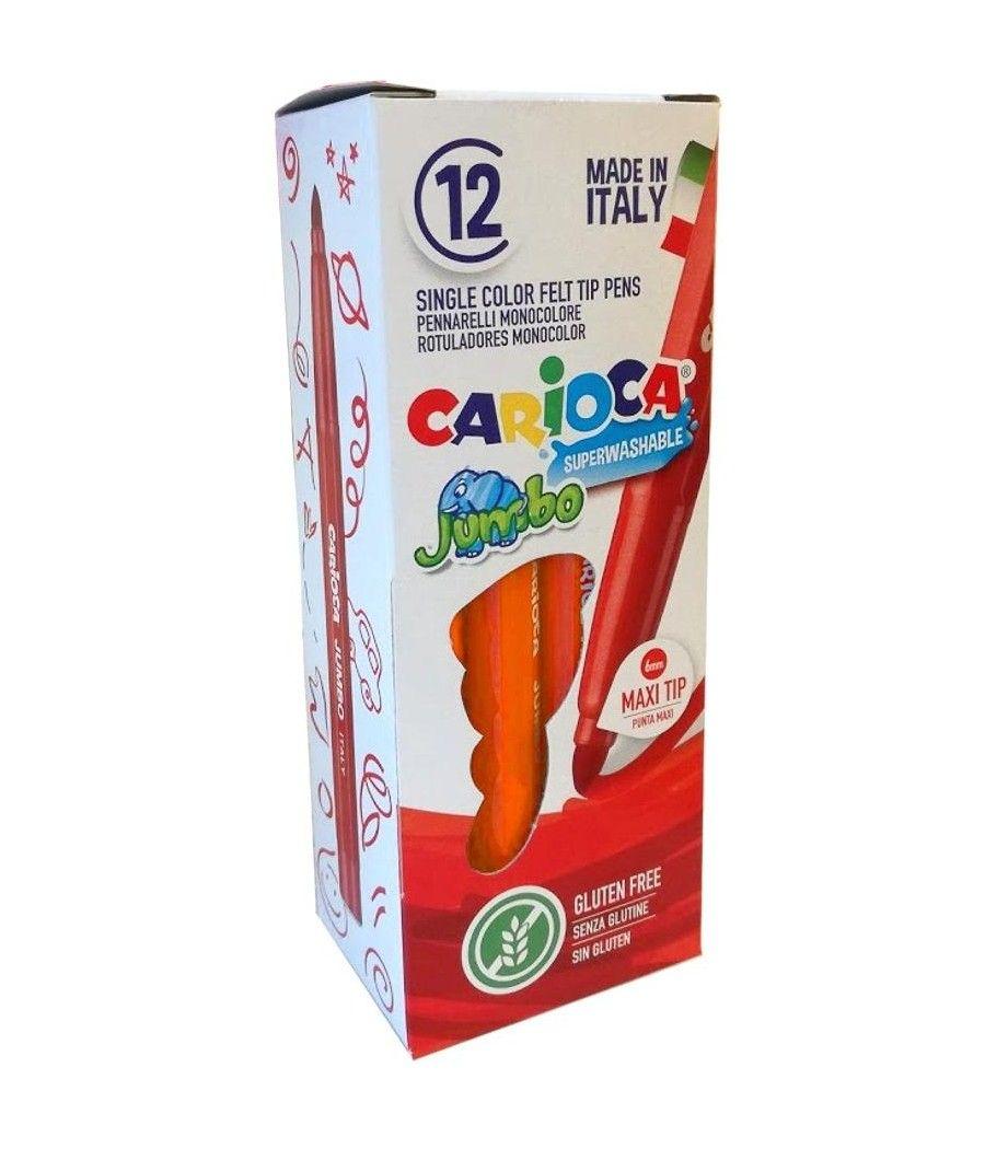 Carioca rotulador jumbo punta maxi naranja - caja de 12