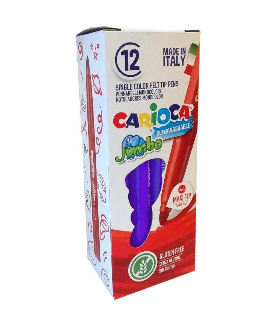 Carioca rotulador jumbo punta maxi violeta - caja de 12