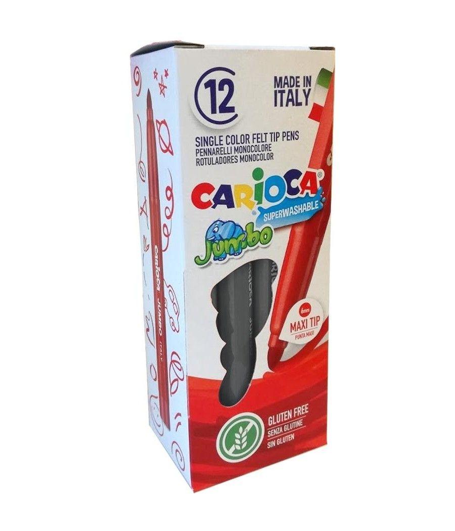 Carioca rotulador jumbo punta maxi gris claro - caja de 12