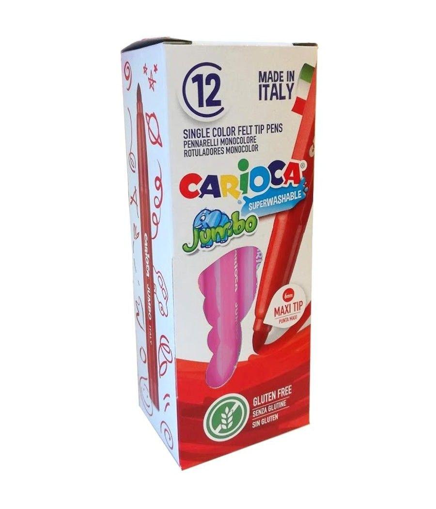 Carioca rotulador jumbo punta maxi rosa - caja de 12