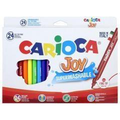 Carioca rotulador joy punta fina colores surtidos estuche 24 ud