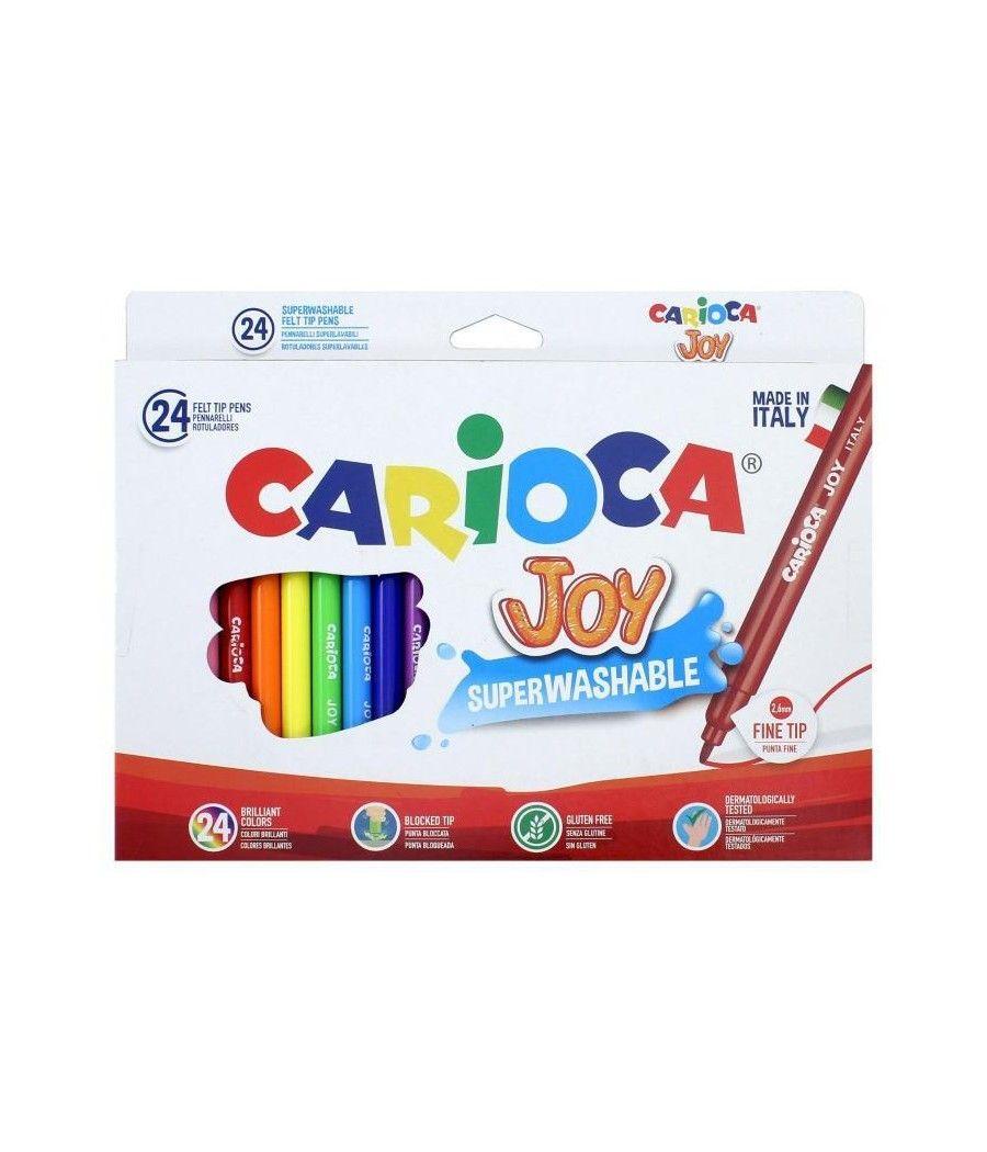 Carioca rotulador joy punta fina colores - caja de 24