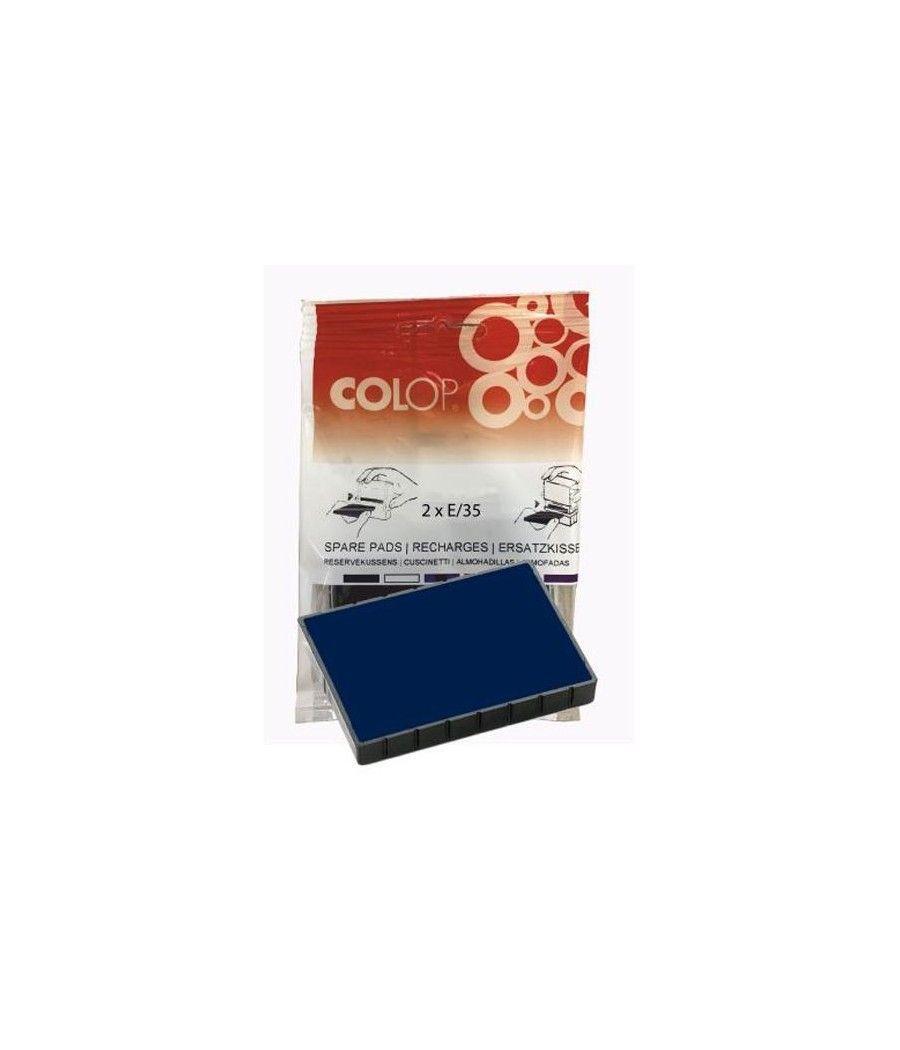 Colop almohadilla e/35 azul blister -2u-
