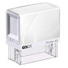 Colop printer 40 g7 23x59mm blanco/azul no incluye placa de texto personalizada