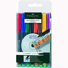 Faber castell estuche con 8 rotuladores multimark 1523 permanente punta s c/surtidos