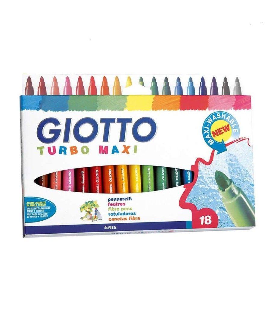 Giotto rotuladores de colores turbo maxi estuche de 18 con asa