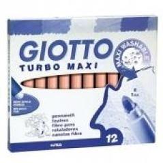 Giotto rotuladores turbo maxi marron estuche de 12