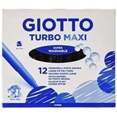 Giotto rotuladores turbo maxi negro estuche 12 ud