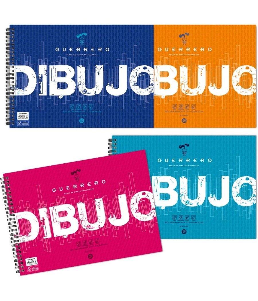 Guerrero block dibujo espiral 20 hojas 120 gr con recuadro folio prolongado