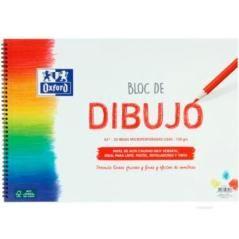 Oxford bloc dibujo escolar t/ blanda espiral 20h 130gr a3+ liso blanco