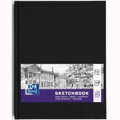 Oxford artbook bloc de dibujo cosido 96h papel esbozo ahuesado 100gr a4 negro