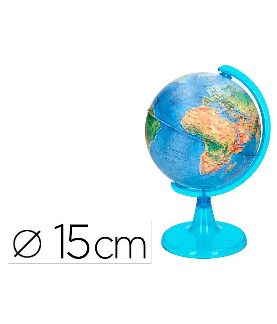 Globo terraqueo liderpapel mapa fisico diametro 15 cm