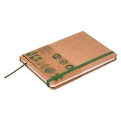 Libreta liderpapel ecouse 100% reciclada a5 96 hojas 70g/m2 horizontal con gomilla y marca paginas