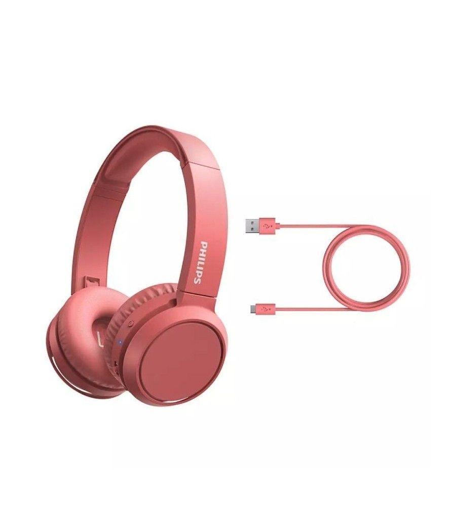 Auriculares inalámbricos philips tah4205/ con micrófono/ bluetooth/ rojos