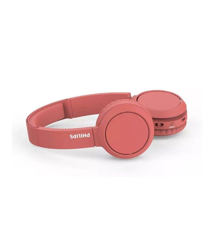 Auriculares inalámbricos philips tah4205/ con micrófono/ bluetooth/ rojos