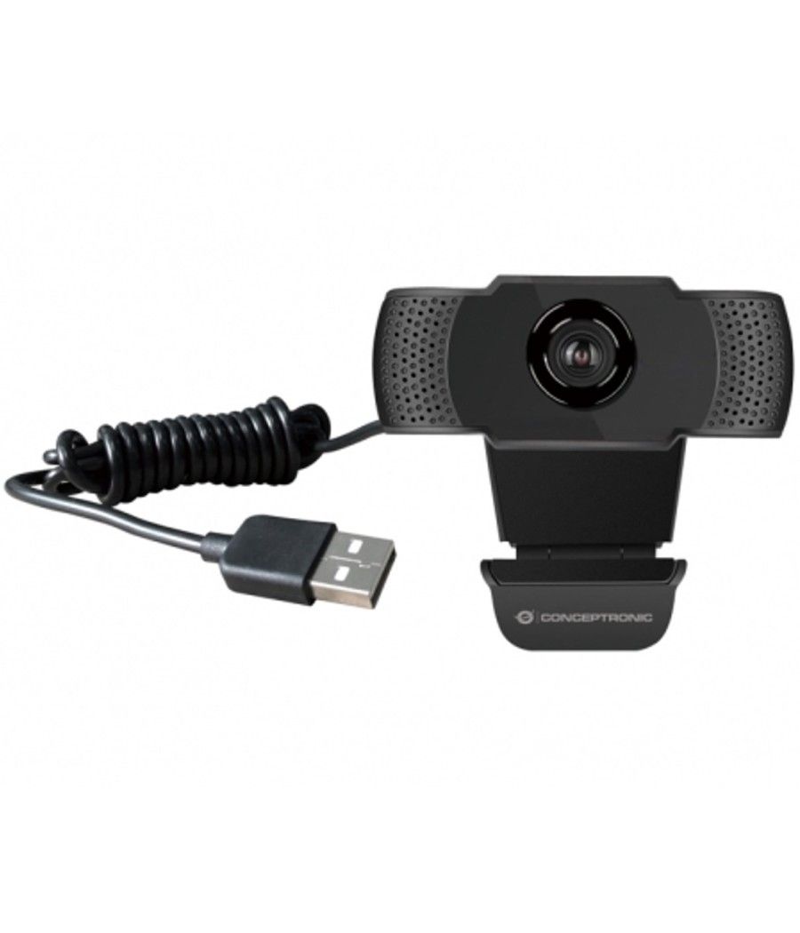 Webcam fhd conceptronic amdis01b - 1080p - usb - 30 fps - angulo vision 90º - foco manual - microfono integrado