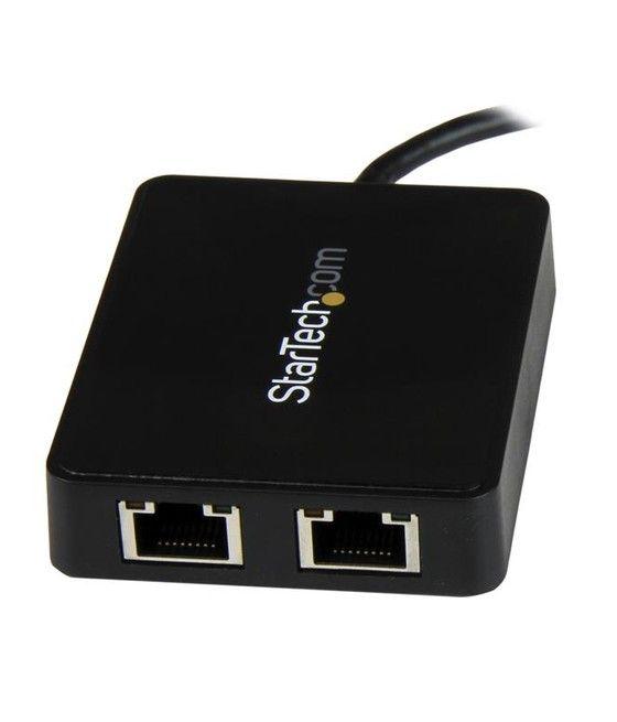 StarTech.com Adaptador de Red USB-C con Dos Puertos Ethernet Gigabit y Puerto Adicional USB (Type-A) - Imagen 2