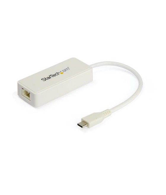 StarTech.com Adaptador de Red Ethernet USB-C con un Puerto USB 3.0 - Blanco - Imagen 1