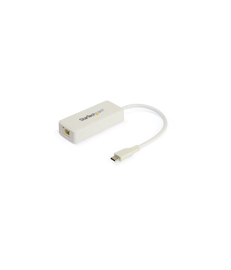 StarTech.com Adaptador de Red Ethernet USB-C con un Puerto USB 3.0 - Blanco - Imagen 1
