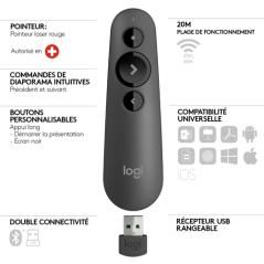 Logitech - wireless presenter r500s - puntero láser