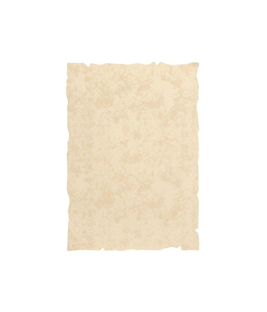 Papel pergamino liderpapel din a4 con bordes 180g/m2 color crema paquete de 50 hojas