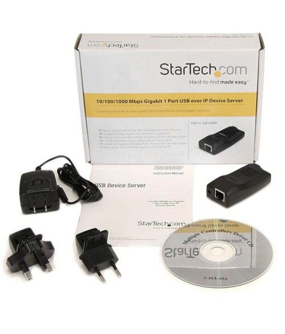 StarTech.com Servidor de Dispositivos 1 Puerto USB 2.0 Sobre Red Gigabit Ethernet con IP - Adaptador Conversor - Imagen 4