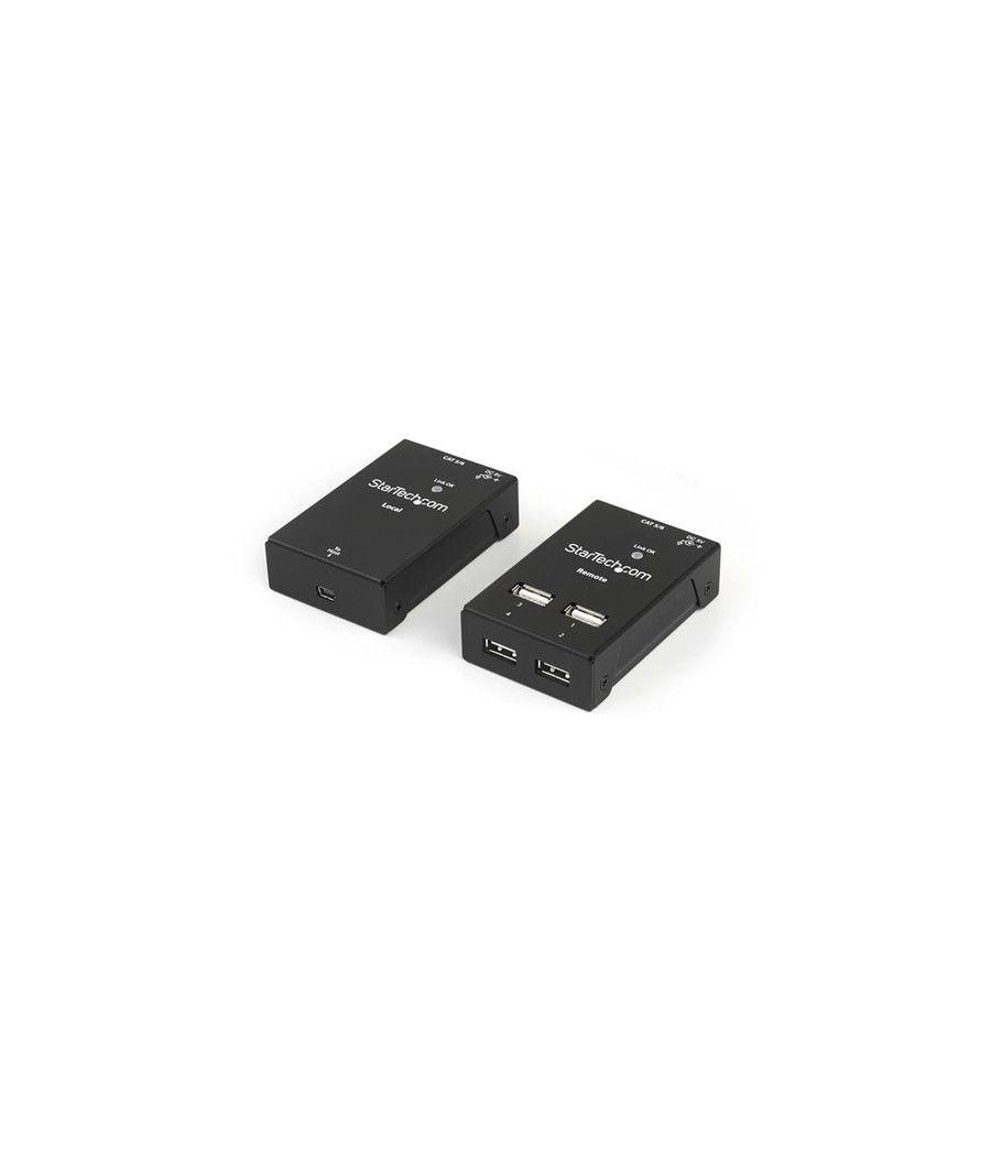 StarTech.com Extensor Alargador USB 2.0 de 4 puertos por cable Cat5 o Cat6 - Hasta 50 metros - Imagen 1