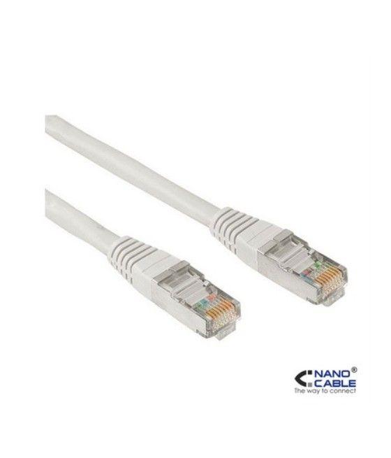 Nanocable - Cable de red latiguillo UTP CAT.6 de 0,5m - color GRIS - Imagen 1