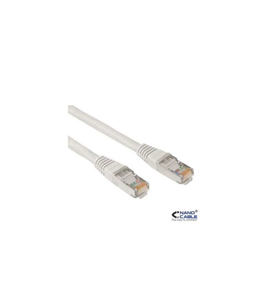 Nanocable - Cable de red latiguillo UTP CAT.6 de 0,5m - color GRIS - Imagen 1