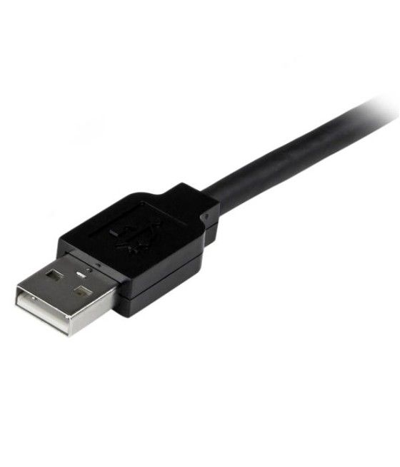 StarTech.com Cable de Extensión Alargador de 35m USB 2.0 Alta Velocidad Activo Amplificado - Macho a Hembra USB A - Negro - Imag
