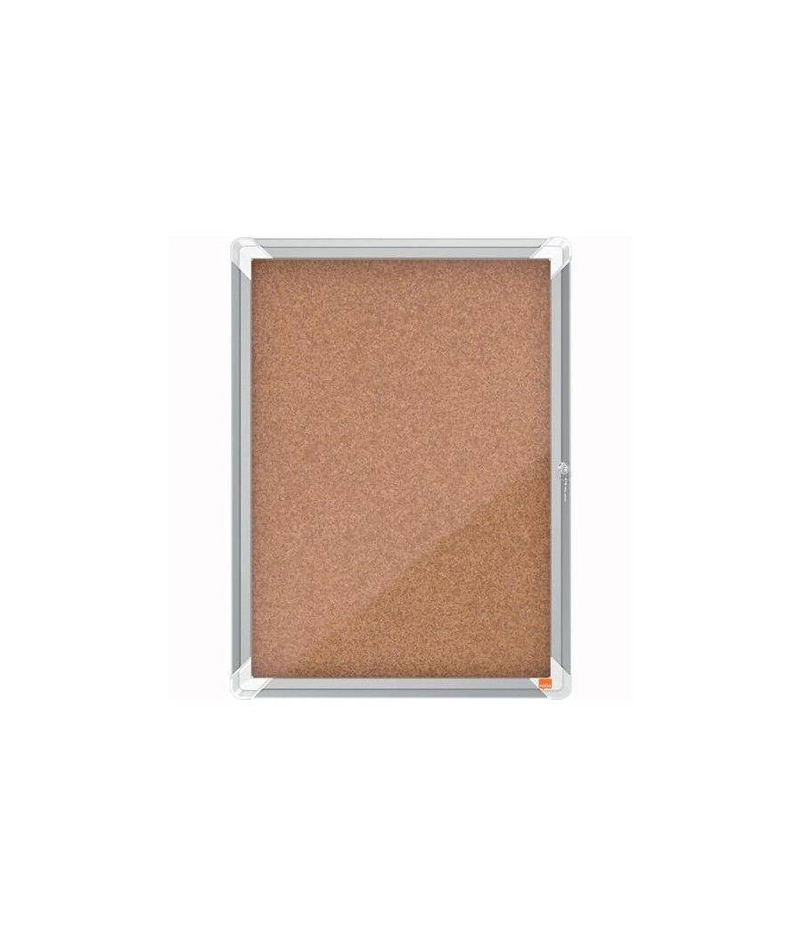 Nobo vitrina interior para 4 hojas a4 con superficie de corcho