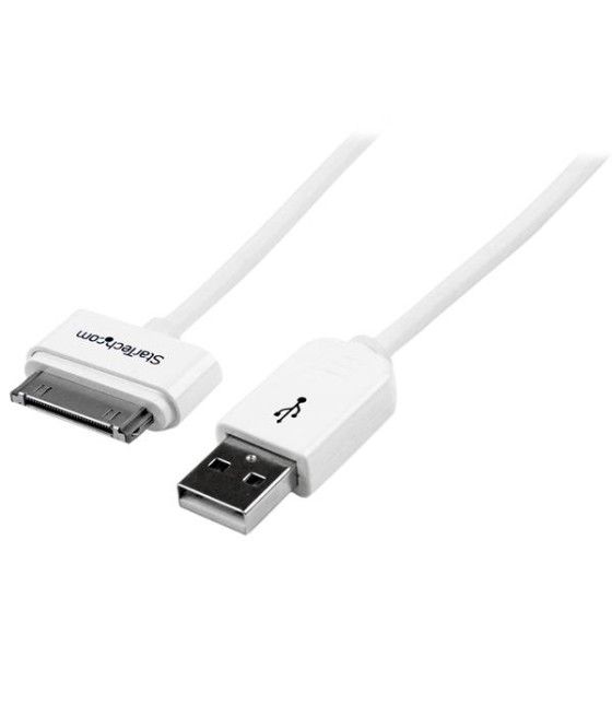 StarTech.com Cable Cargador 1m Conector Dock Connector 30 Pines de Apple a USB 2.0 iPod, iPhone y iPad USB A - Imagen 3
