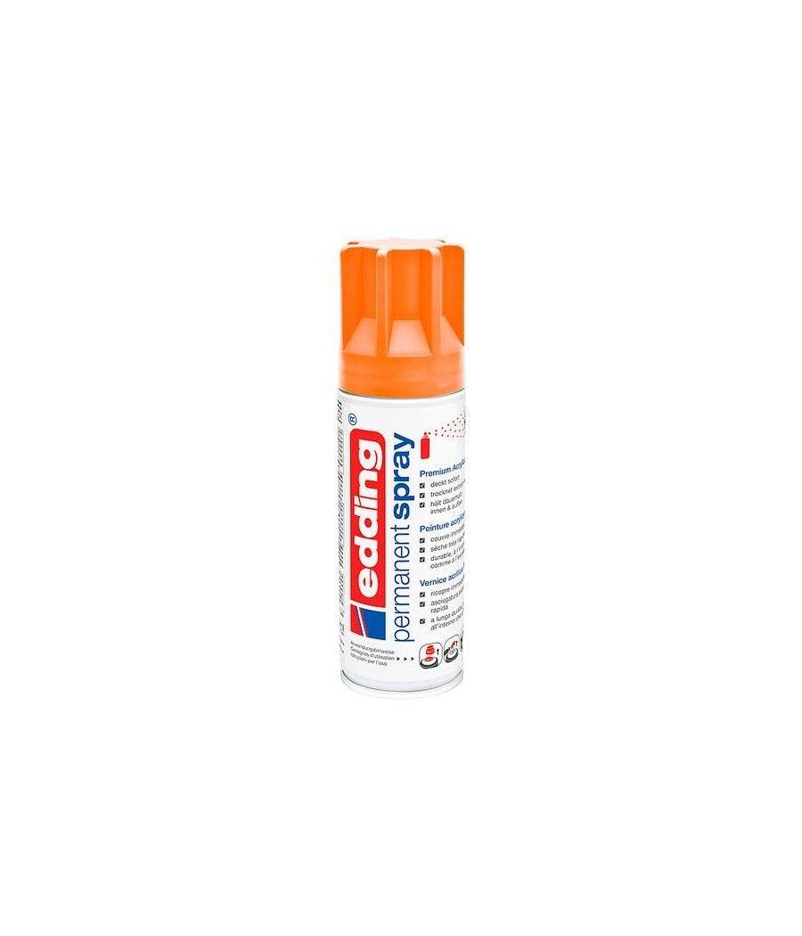 Edding pintura permanente en spray bote 200ml naranja neón mate