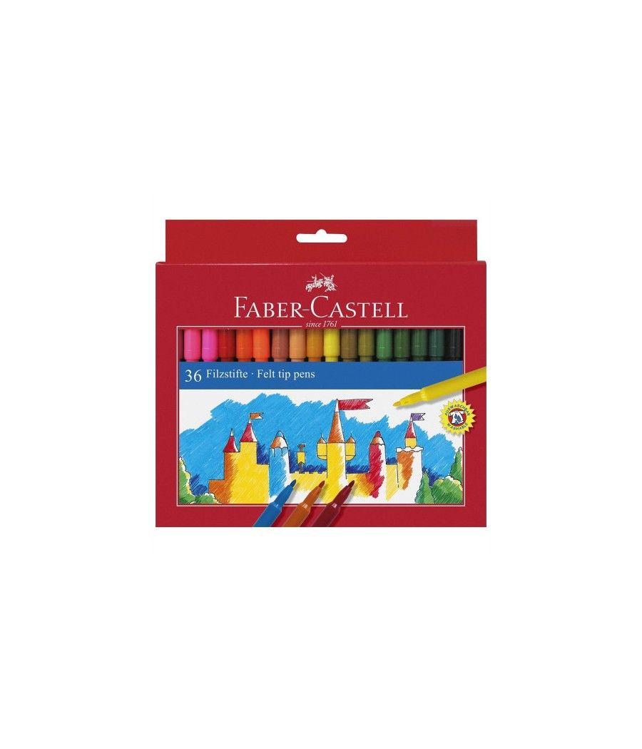 Estuche cartón 36 rotuladores escolares faber castell 554236