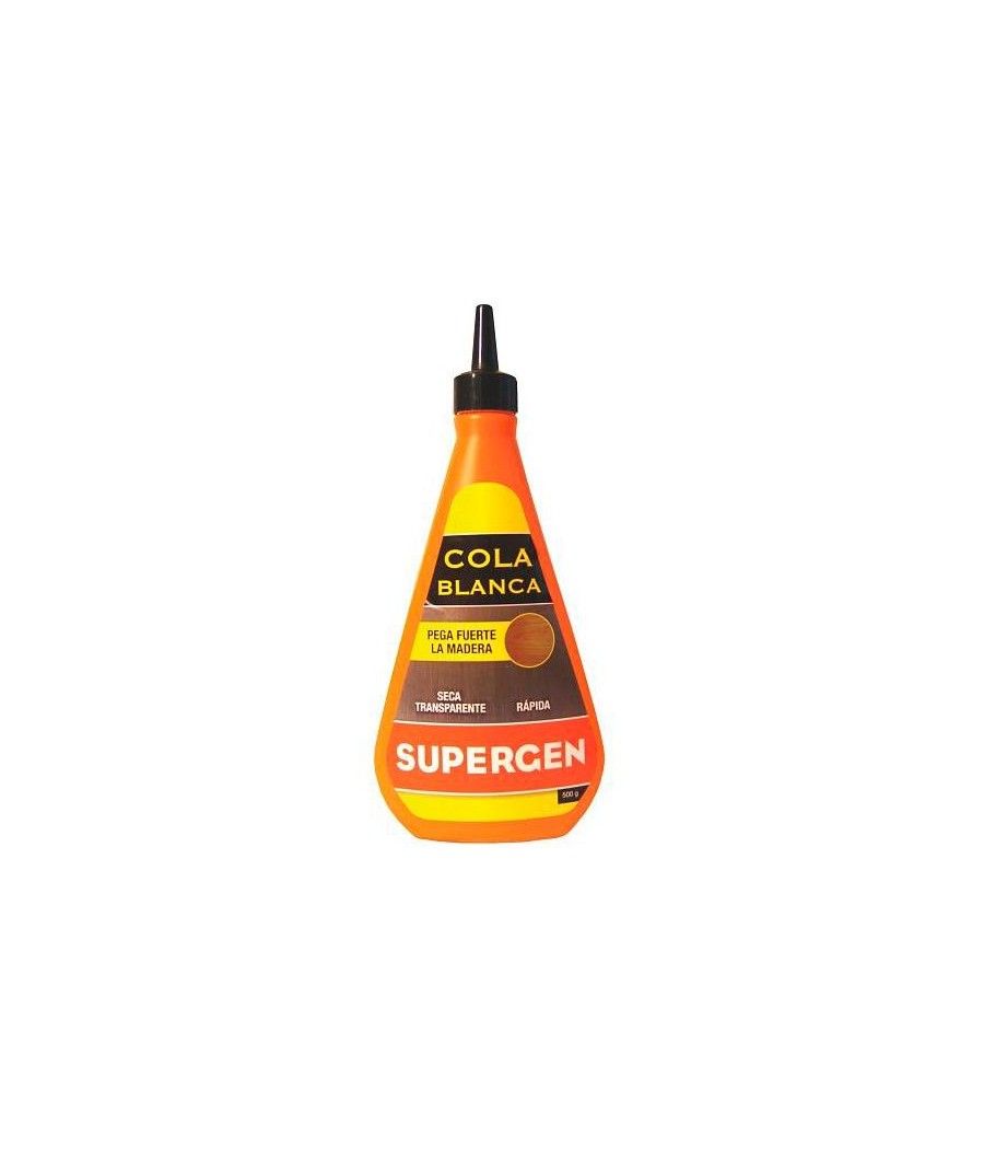 Supergen cola blanca rápida secado transparente botella 500gr